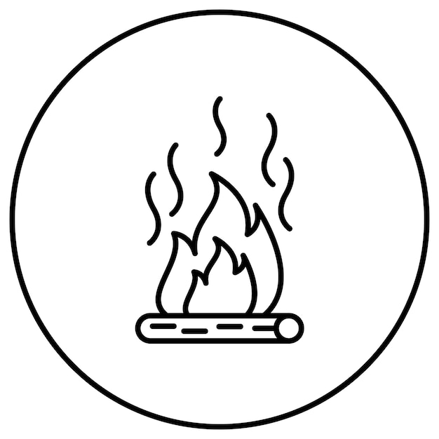 Imagen vectorial del icono de contaminación por fuego Se puede utilizar para la contaminación