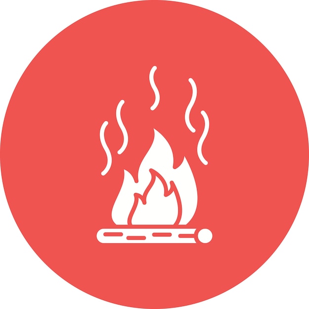 Imagen vectorial del icono de contaminación por fuego Se puede utilizar para la contaminación