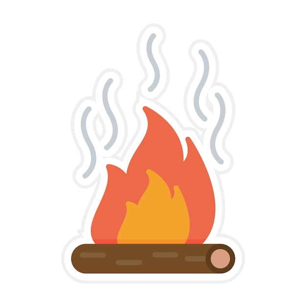 Imagen vectorial del icono de contaminación por fuego Se puede utilizar para la contaminación