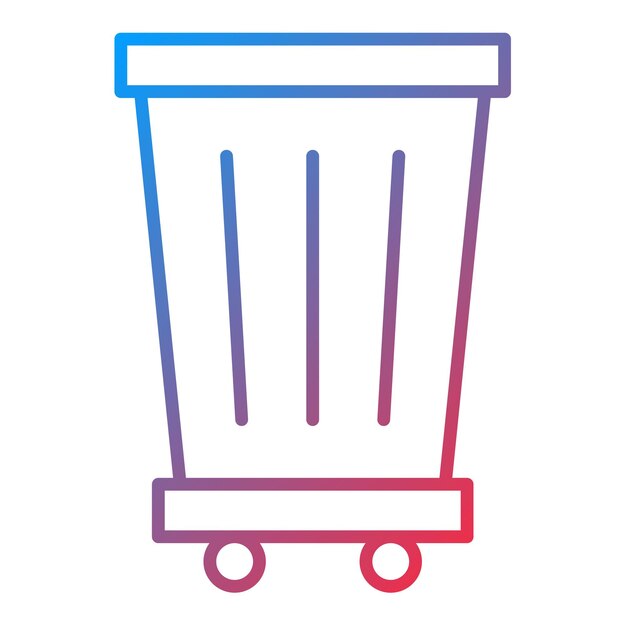 Imagen vectorial del icono del contenedor de basura Se puede usar para City Elements