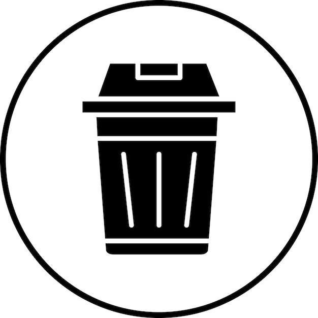 Imagen vectorial del icono del contenedor de basura Se puede usar para el Día de la Tierra