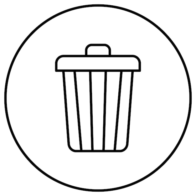 Imagen vectorial del icono del contenedor de basura Se puede utilizar para la limpieza de la casa
