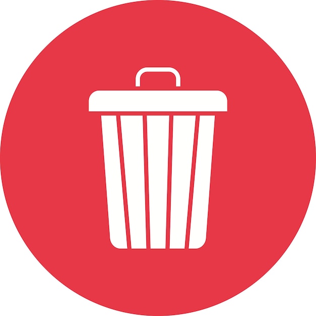 Imagen vectorial del icono del contenedor de basura Se puede utilizar para la limpieza de la casa