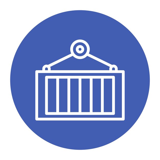 Imagen vectorial del icono del contenedor de carga Puede utilizarse para la cadena de suministro