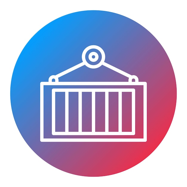 Imagen vectorial del icono del contenedor de carga Puede utilizarse para la cadena de suministro