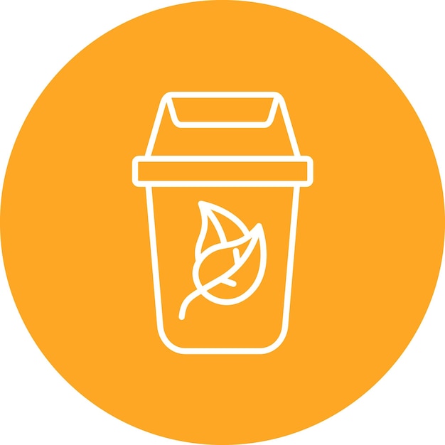 Imagen vectorial del icono del contenedor de compost puede usarse para una vida sostenible