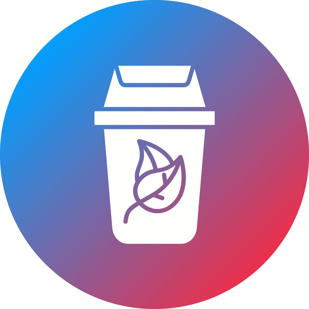 Imagen vectorial del icono del contenedor de compost puede usarse para una vida sostenible