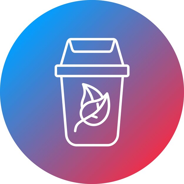 Imagen vectorial del icono del contenedor de compost puede usarse para una vida sostenible