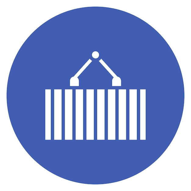 Imagen vectorial del icono del contenedor de envío Se puede utilizar para el servicio postal