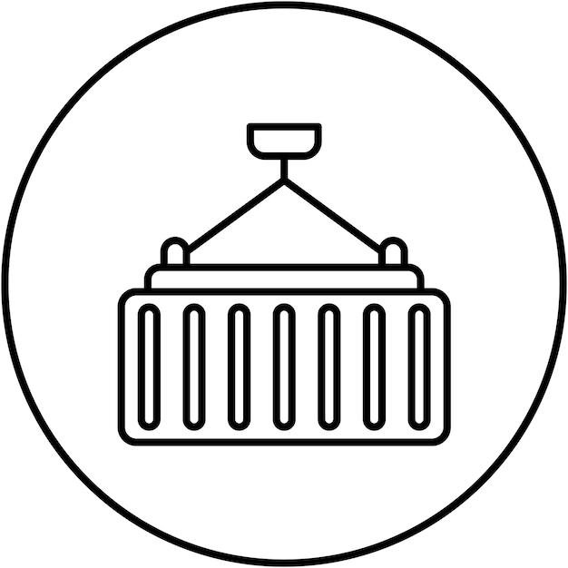Imagen vectorial del icono del contenedor Puede utilizarse para la logística