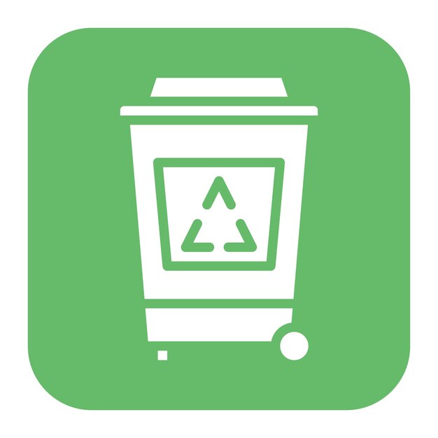 Imagen vectorial del icono del contenedor de reciclaje Puede utilizarse para servicios públicos