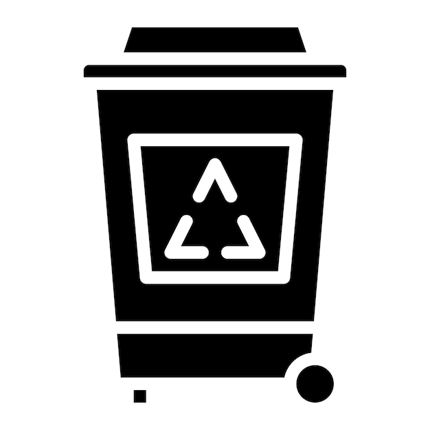 Imagen vectorial del icono del contenedor de reciclaje Puede utilizarse para servicios públicos