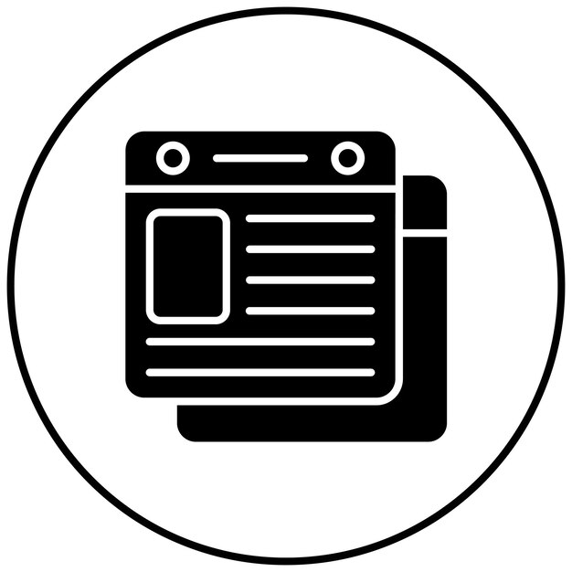 Imagen vectorial de icono de contenido Puede utilizarse para la gestión de proyectos