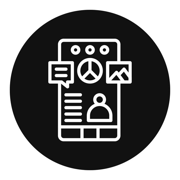 Imagen vectorial de icono de contenido Puede utilizarse para el manejo de crisis