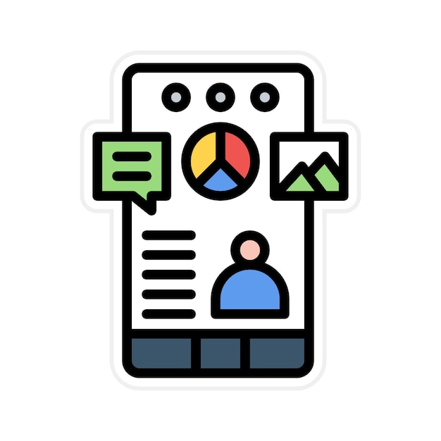 Imagen vectorial de icono de contenido Puede utilizarse para el manejo de crisis