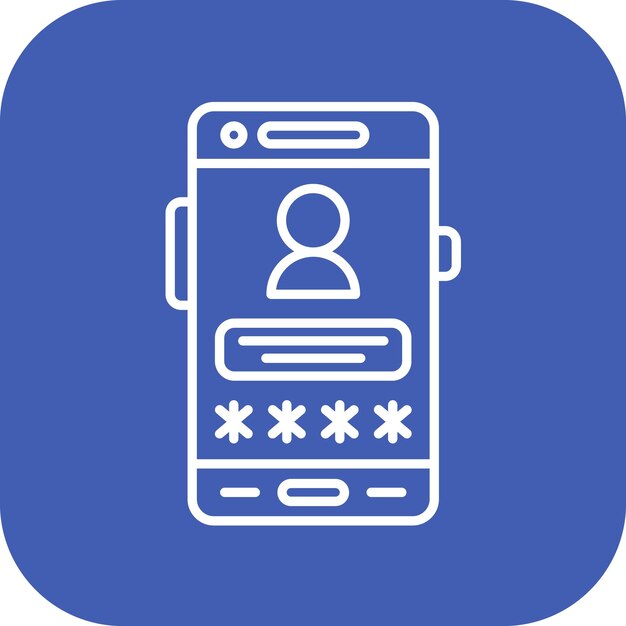 Imagen vectorial del icono de la contraseña Se puede utilizar para el desarrollo de aplicaciones móviles