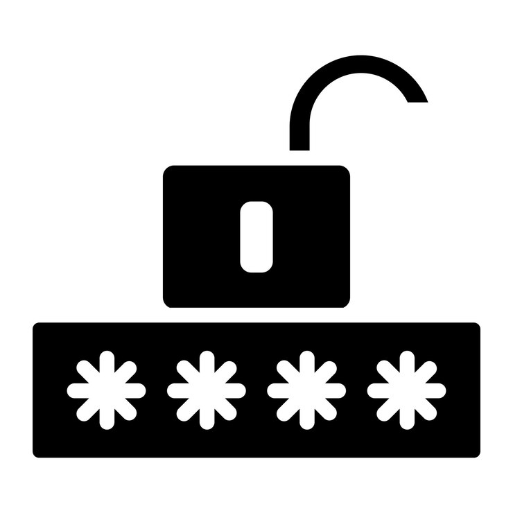 Vector imagen vectorial del icono de la contraseña se puede utilizar para la seguridad de la información