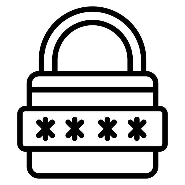 Imagen vectorial de icono de contraseña segura Puede utilizarse para la biometría