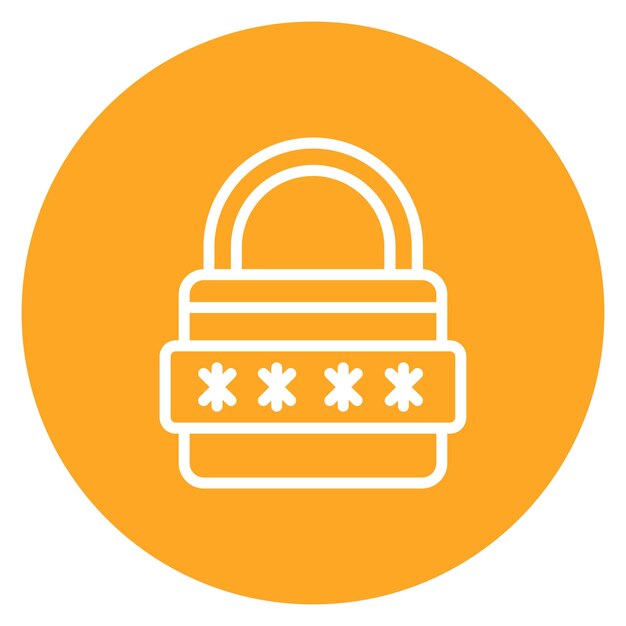 Imagen vectorial de icono de contraseña segura Puede utilizarse para la biometría