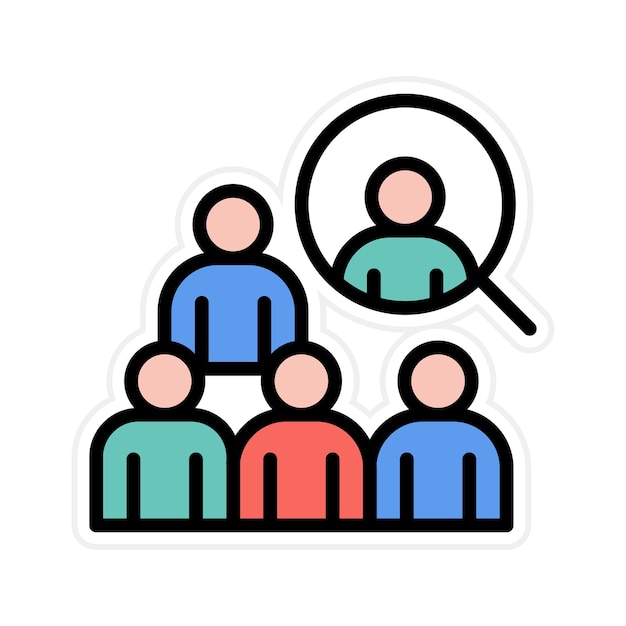 Imagen vectorial del icono de contratación de personal Se puede utilizar para eventos de premios