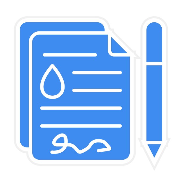 Imagen vectorial del icono del contrato de petróleo Se puede utilizar para la industria del petróleo