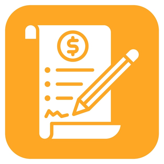 Imagen vectorial del icono del contrato Se puede utilizar para la economía Gig