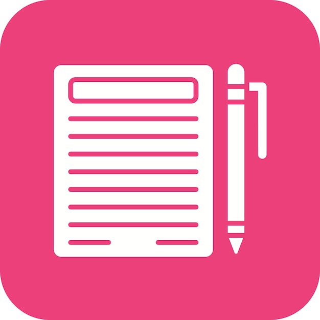 Imagen vectorial del icono del contrato Se puede utilizar para la gestión empresarial