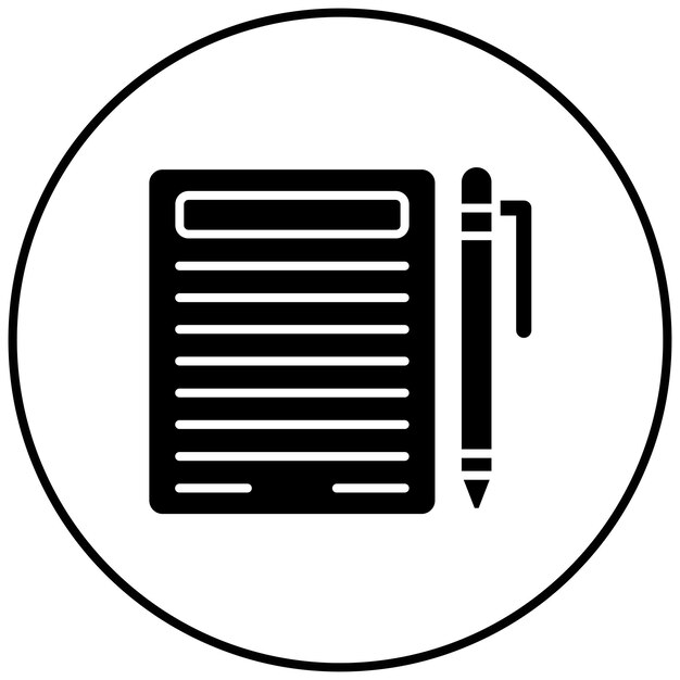 Imagen vectorial del icono del contrato Se puede utilizar para la gestión empresarial
