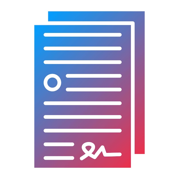 Imagen vectorial del icono del contrato Se puede utilizar para la legislación de la ley