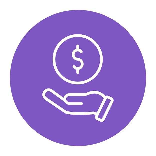 Imagen vectorial del icono de la contribución Se puede utilizar para los logros
