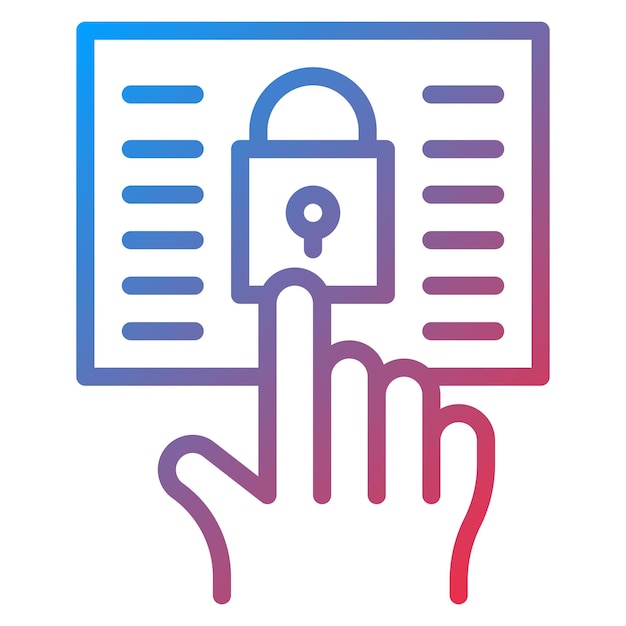 Imagen vectorial del icono de control de acceso Puede utilizarse para la incorporación empresarial