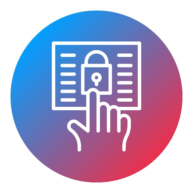 Imagen vectorial del icono de control de acceso Puede utilizarse para la incorporación empresarial