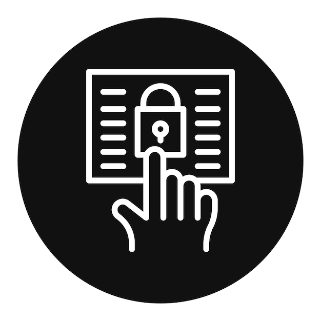 Imagen vectorial del icono de control de acceso Puede utilizarse para la incorporación empresarial