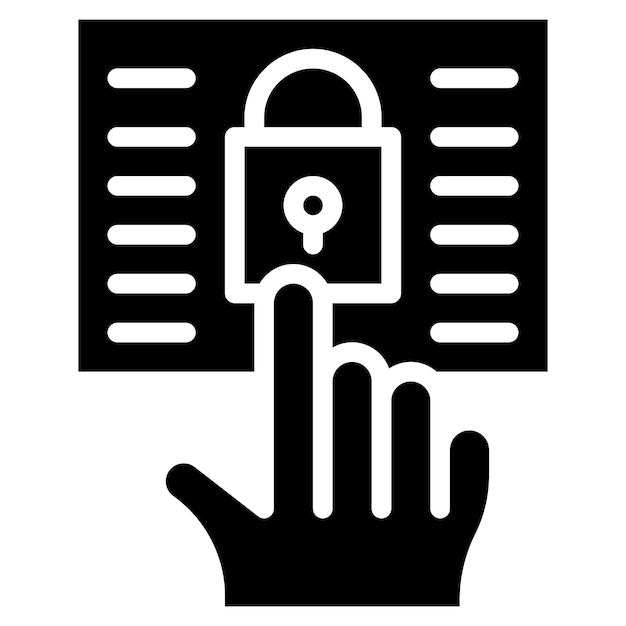 Imagen vectorial del icono de control de acceso Puede utilizarse para la incorporación empresarial