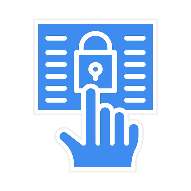 Imagen vectorial del icono de control de acceso Puede utilizarse para la incorporación empresarial