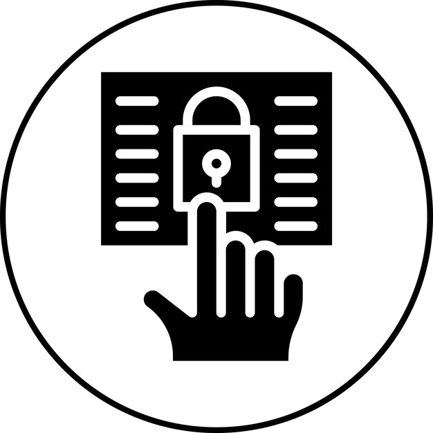 Imagen vectorial del icono de control de acceso Puede utilizarse para la incorporación empresarial