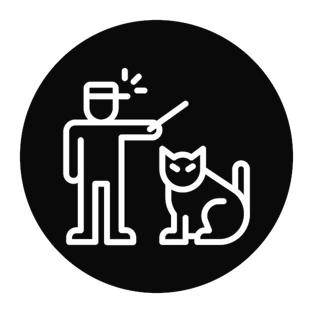 Imagen vectorial del icono de control de animales Puede utilizarse para el servicio de emergencia