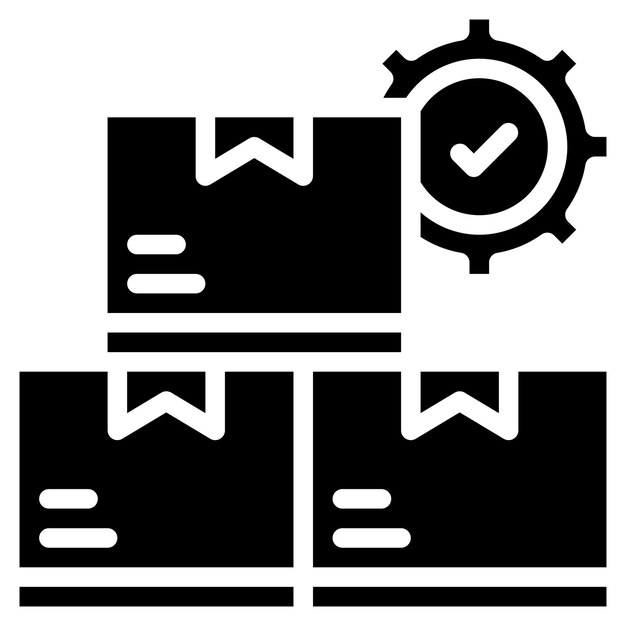Imagen vectorial de icono de control de calidad Puede utilizarse para la fabricación y distribución