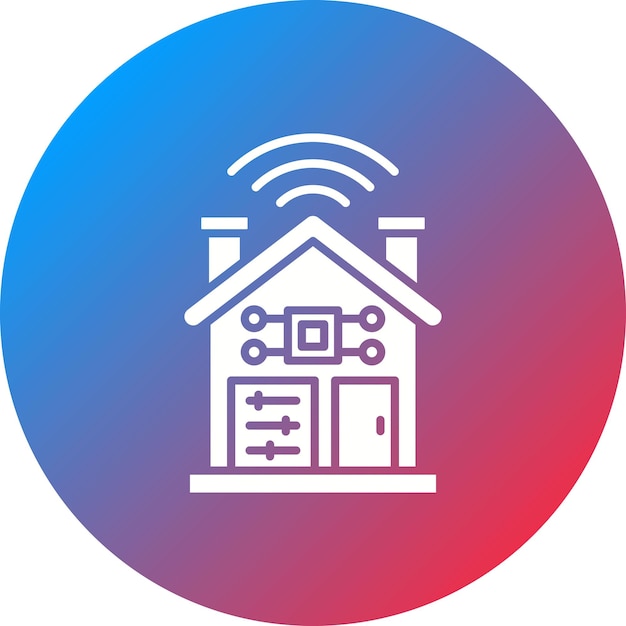 Imagen vectorial del icono de control de la casa Se puede utilizar para Smart City