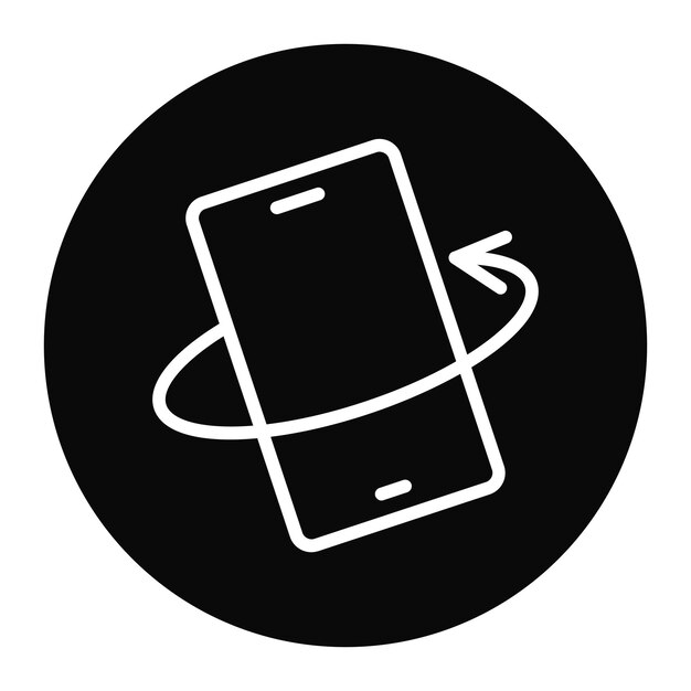 Imagen vectorial del icono de control de inclinación Se puede utilizar para la realidad aumentada
