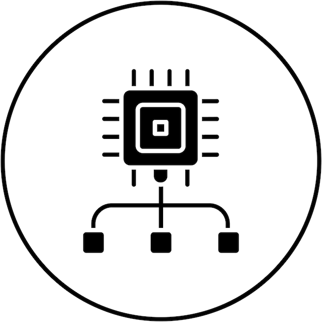 Imagen vectorial de icono de control inteligente Puede utilizarse para el análisis de datos