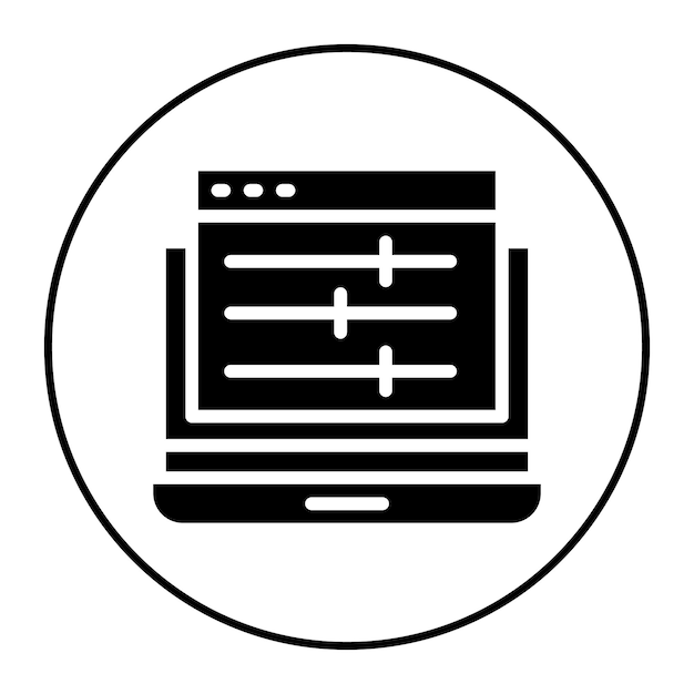 Imagen vectorial de icono de control mayor Se puede usar para Cyberpunk