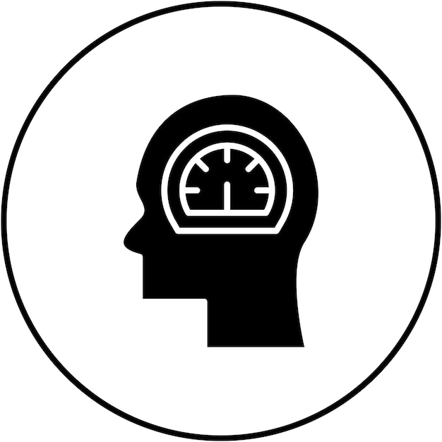 Imagen vectorial de icono de control mental Se puede utilizar para la productividad