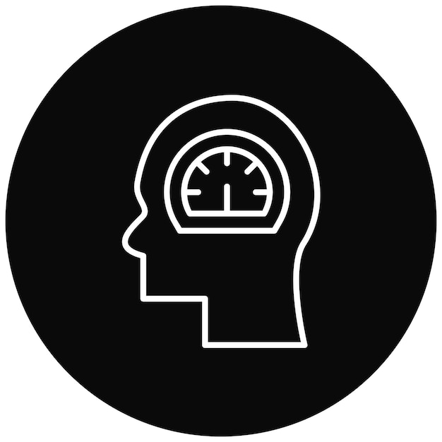 Imagen vectorial de icono de control mental Se puede utilizar para la productividad