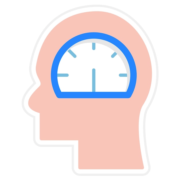 Imagen vectorial de icono de control mental Se puede utilizar para la productividad