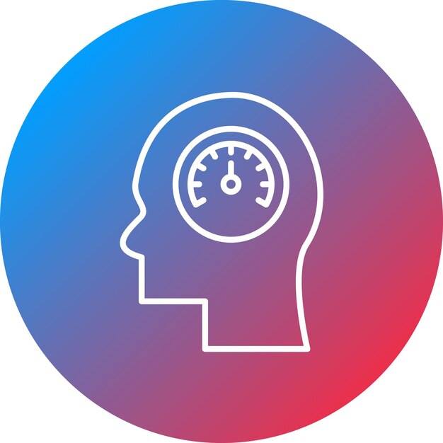 Imagen vectorial de icono de control mental Se puede utilizar para la salud mental