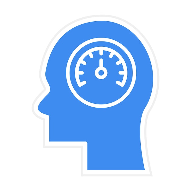 Imagen vectorial de icono de control mental Se puede utilizar para la salud mental