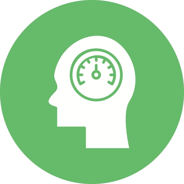 Imagen vectorial de icono de control mental Se puede utilizar para la salud mental