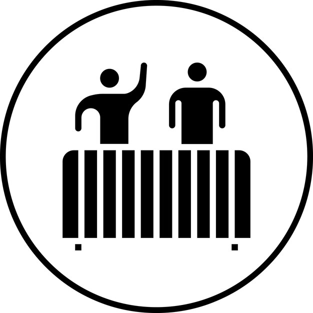 Imagen vectorial del icono de control de la multitud Se puede usar para la peregrinación del Hajj