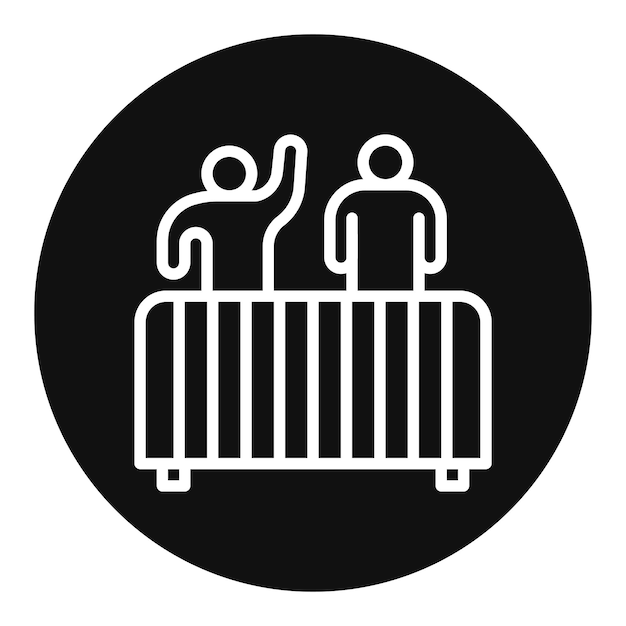 Imagen vectorial del icono de control de la multitud Se puede usar para la peregrinación del Hajj